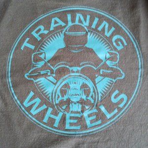 T Shirt Motorcycle Training Wheels Long Sleeve Adult Size M Medium
